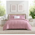 thumbnail image 1 of CEDAR COURT Morgan Textured Seersucker Stripe Rose 2-Piece Soft Polyester Seersucker Comforter Set - Twin, 1 of 6