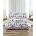 thumbnail image 1 of CEDAR COURT Paris Floral Lilac Ultra Soft Microfiber 8 Piece Reversible Comforter Bedding Set - King, 1 of 9
