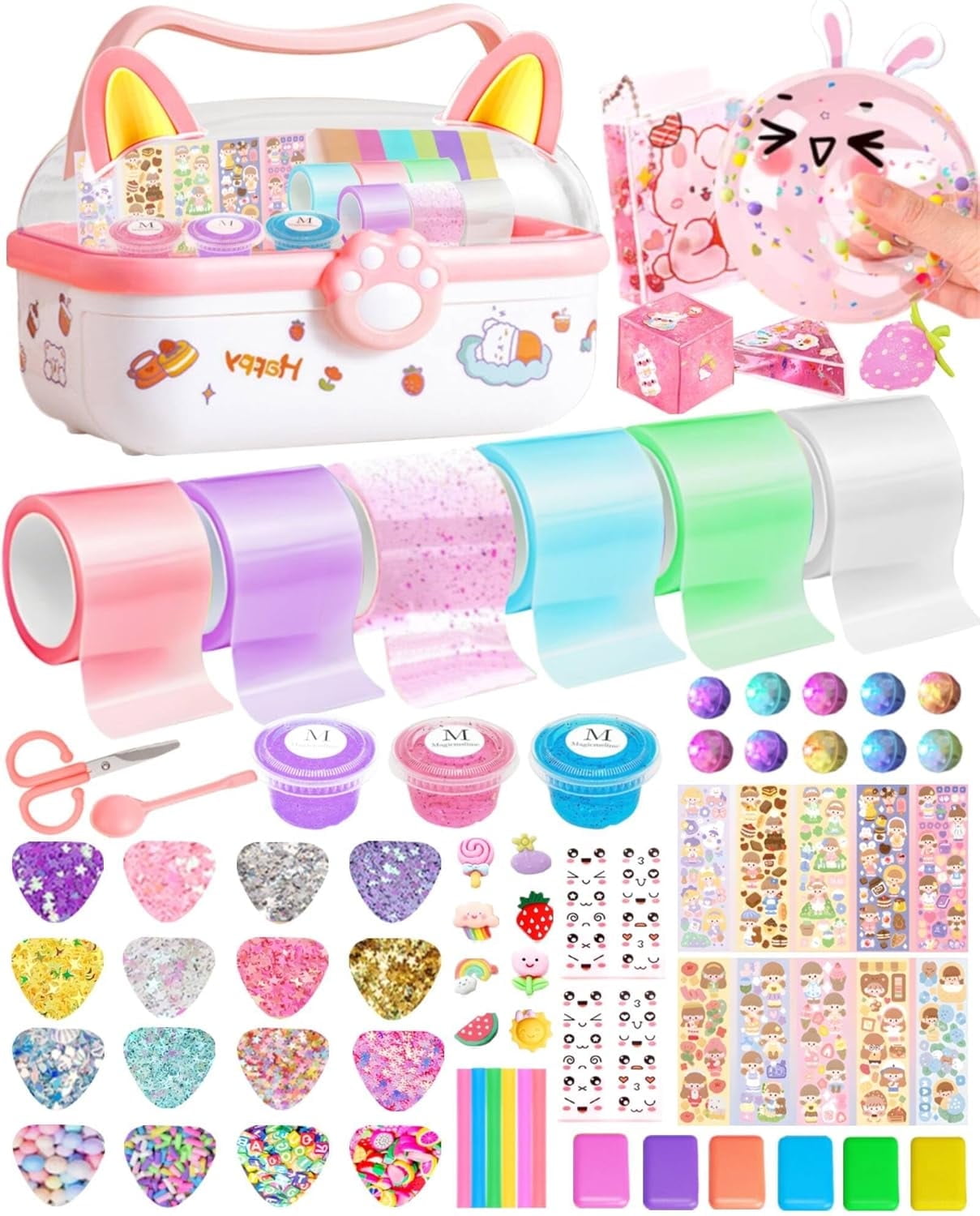 CEDQ Nano Tape Bubble Kit for Kids with Box, Squishy Maker Making Kit, Nano Tape Bubbles, Toys for Girls with Step-by-Step Video Tutorials for Kids 5-12 Years Old Gifts