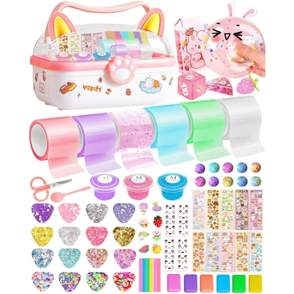 CEDQ Nano Tape Bubble Kit for Kids with Box, Squishy Maker Making Kit, Nano Tape Bubbles, Toys for Girls with Step-by-Step Video Tutorials for Kids 5-12 Years Old Gifts