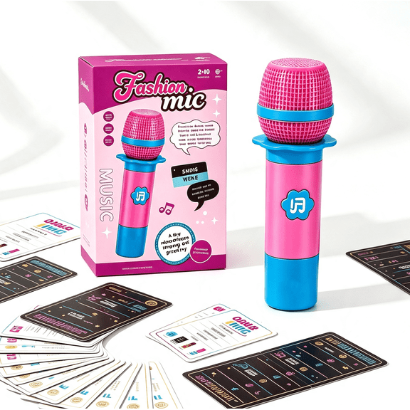 CEDQ Party Game-Ultimate Mic Karaoke Music Trivia Challenge for 2-10 Players,New Music Version of Family Card Game,110 Lyric Cards,Microphone&Games Board,Perfect for Adults & Music Lovers Games Night
