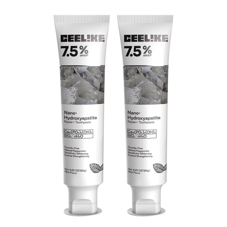 CEELIKE Hydroxyapatite Toothpaste for Advanced Enamel Protection, Gentle and Effective Formula, Fluoride-Free Toothpaste for Sensitive Teeth, 4.23oz (2)