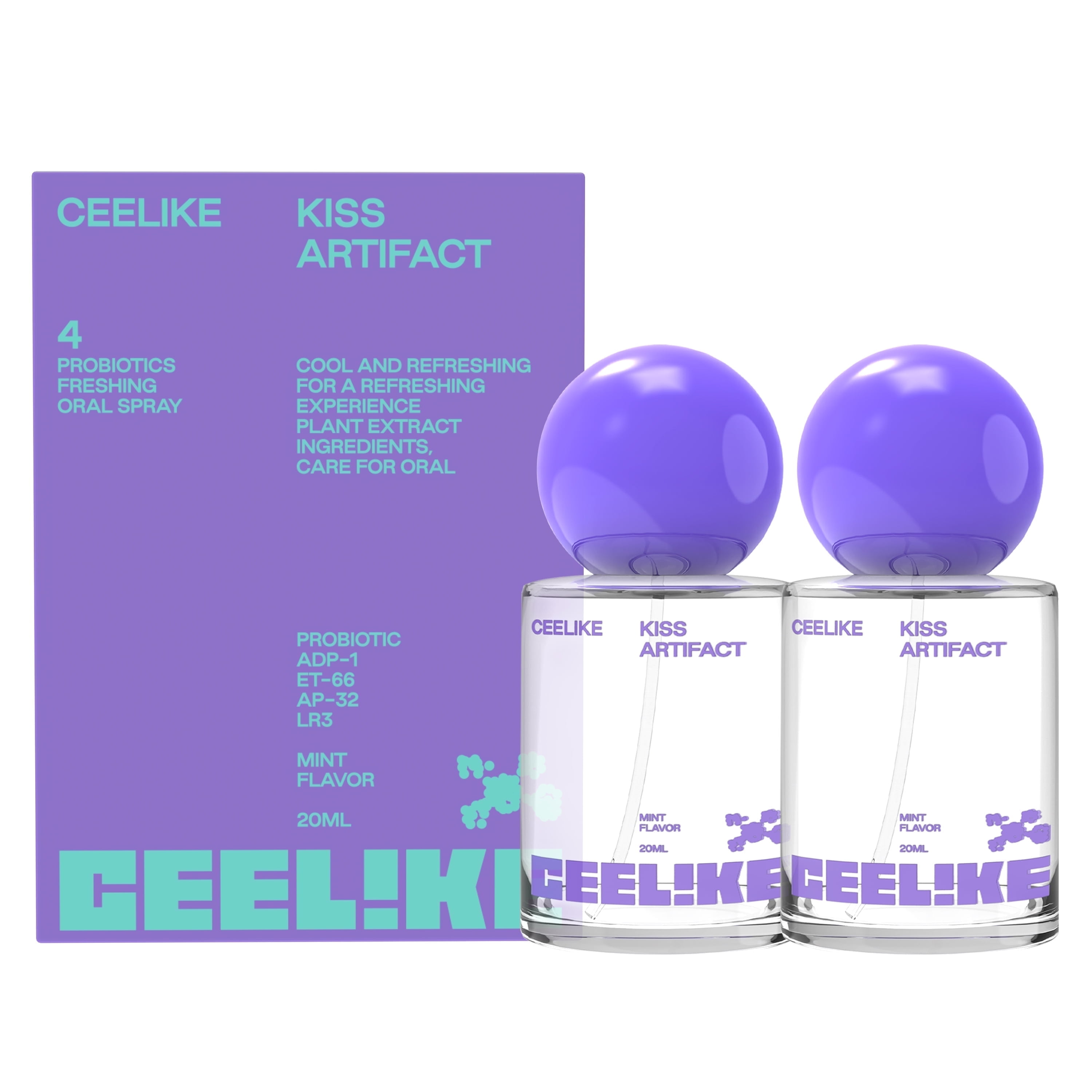CEELIKE Oral Spray – Fresh Breath, Dual Cooling Experience & Convenient On-the-Go Design – Perfect for Freshening Breath Anywhere, Anytime (2 count)