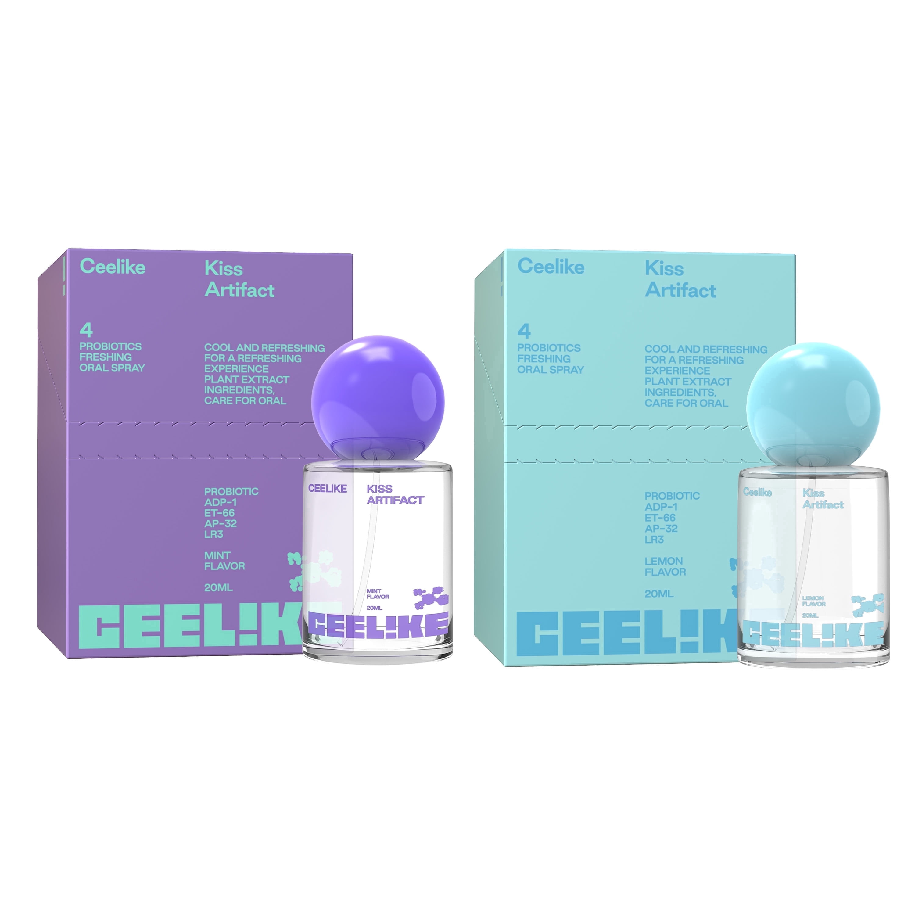 CEELIKE, Oral Spray, Fresh Breath, Mint and Lemon Flavors, 20ml