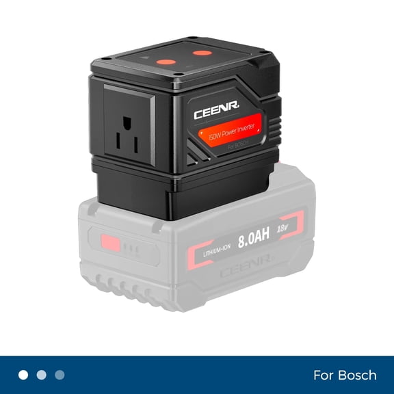 CEENR 150W Portable Power Inverter for Boshi 18V Li-ion Batteries BAT609 BAT610G