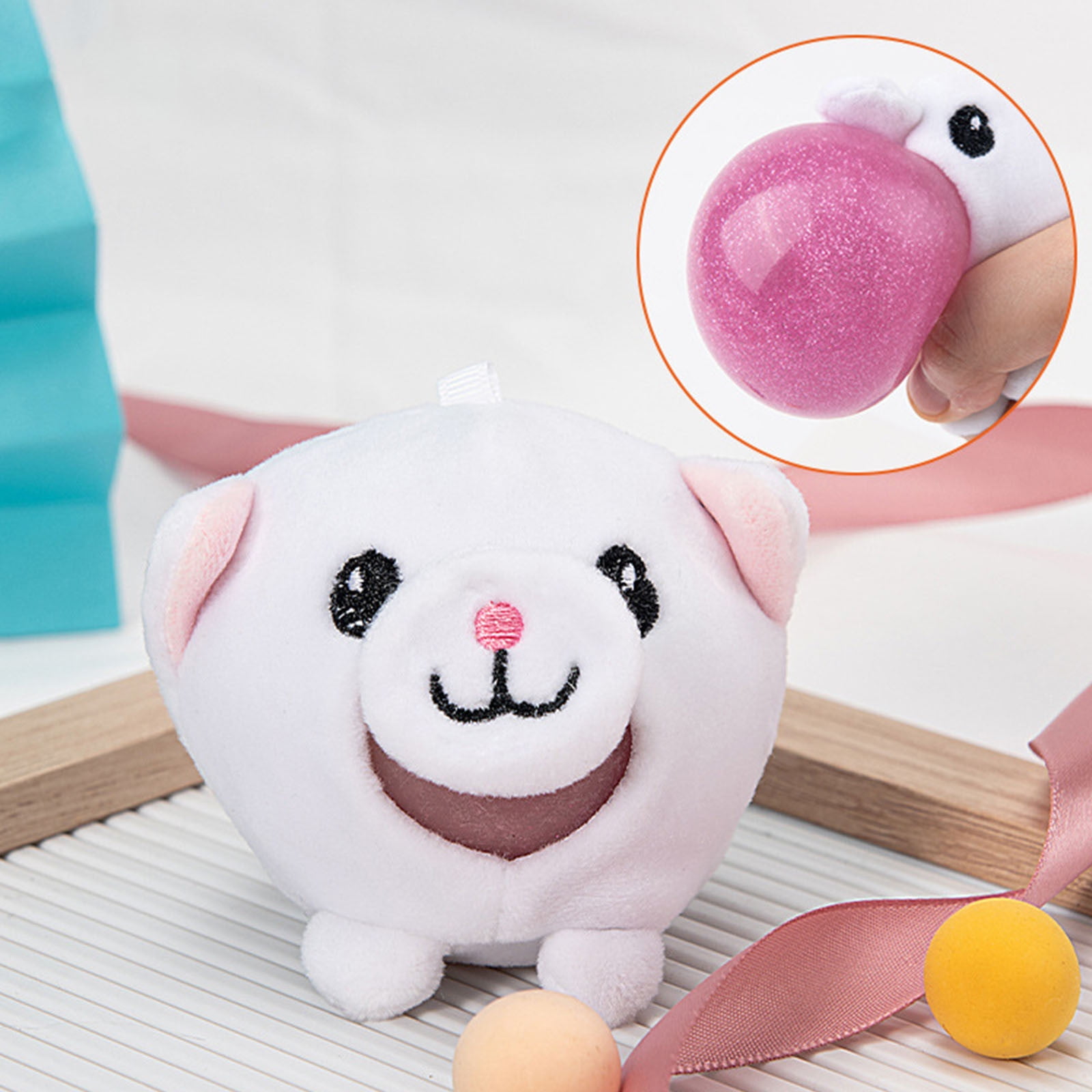 CEHVOM Kids Toys Cute Pet Decompression Vent Toy Pinch Music Keychain ...