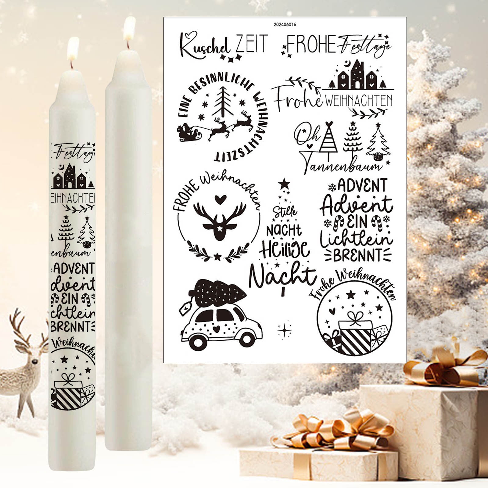 CEHVOM Scented Candles for Romantic Atmosphere Christmas Candle Snowman