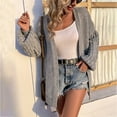 thumbnail image 1 of CEHVOM Women Casual Soild Long Sleeve Lantern Sleeve Knit Cardigan Sweater Coat Outwear, 1 of 9