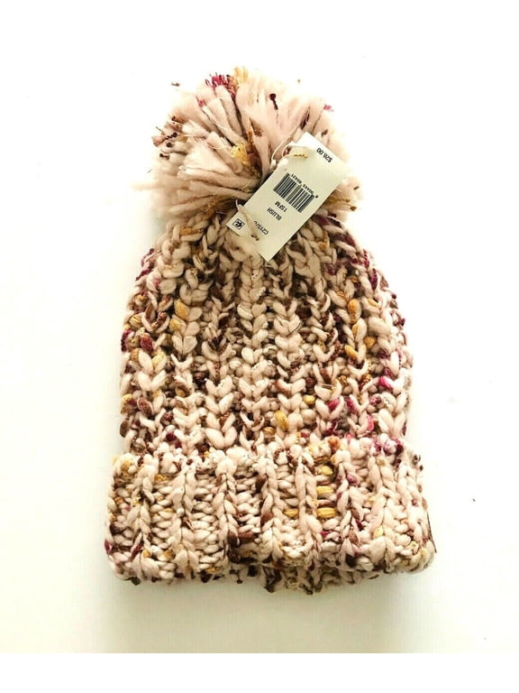 Bring Knit On Cuffed Hat w/ Pom Pom - Blush / Pink