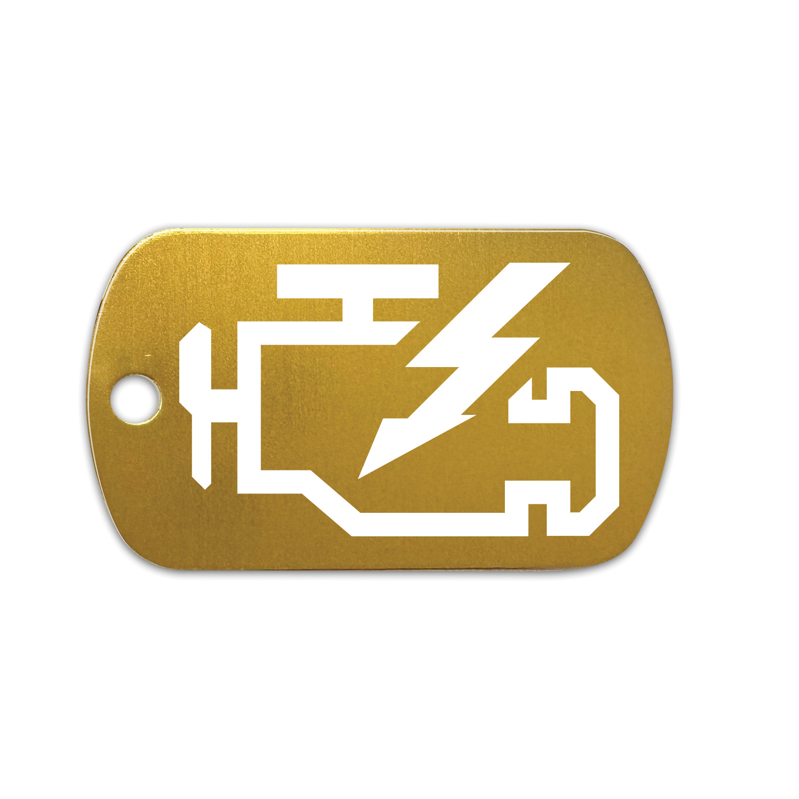 Keychain Check Engine CEL GI Dog Tag Aluminum Keychain check engine light - Gold - Walmart.com