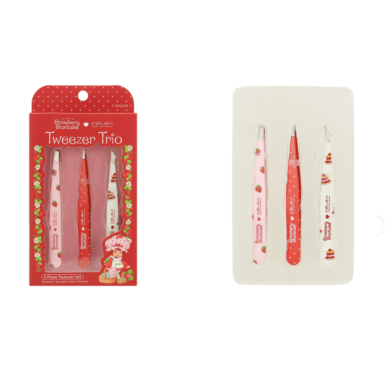 CELAVI STRAWBERRY SHORTCAKE 3PC PRINTED TWEEZER SET - Walmart.com
