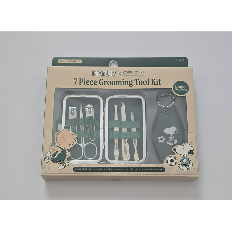 CELAVI X PEANUTS 7 PIECE GROOMING TOOL KIT WITH KEYCHAIN - Walmart.com