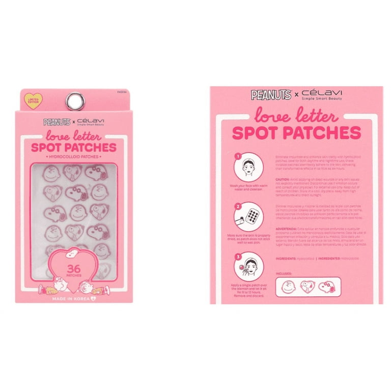 CELAVI X PEANUTS Love Letter 36PC SNOOPY SPOT PATCHES - Walmart.com