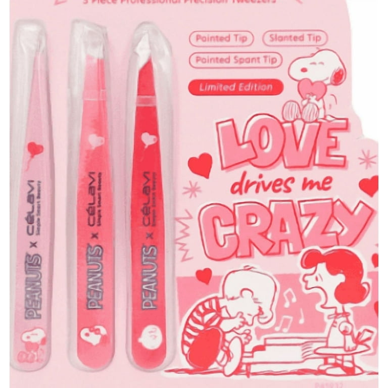 CELAVI x PEANUTS Love Drives Me Crazy Tweezer Trio Limited Edition