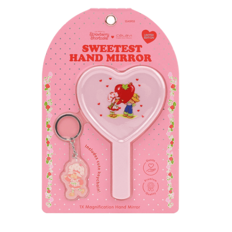 CELAVI x STRAWBERRY SHORTCAKE SWEETEST HAND MIRROR W KEYCHAIN