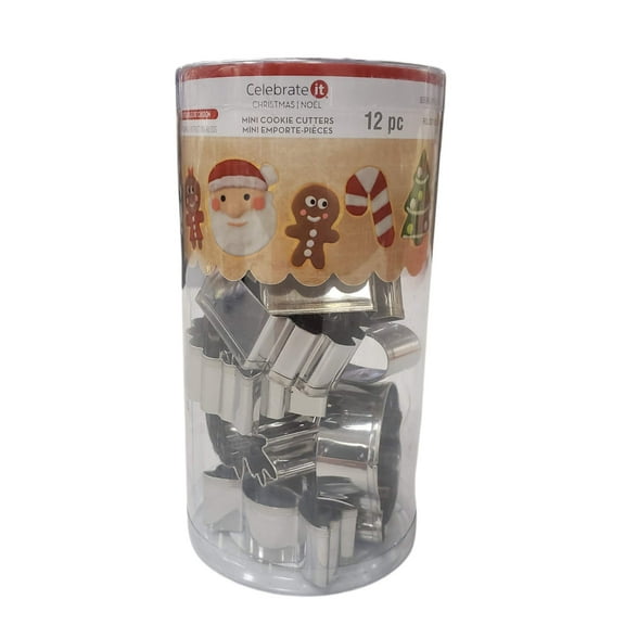 12-Piece Mini Christmas Cookie Cutters Set