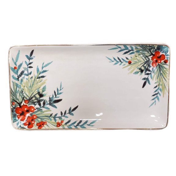 Celebrate It Christmas Dolomite Party Platter 14x8