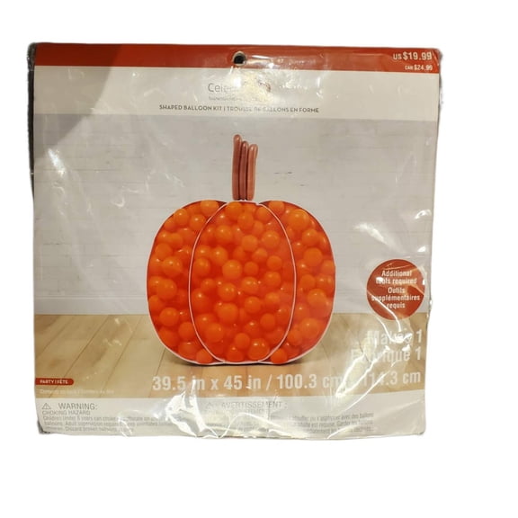 Celebrate It Pumpkin Shaped Balloon Kit 39.5" x 45"