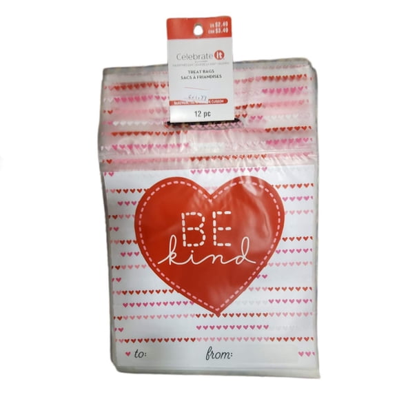 Celebrate It Valentine's Day Resealable Treat Bags | 12-Pack