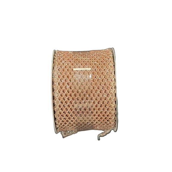 Celebrate It Wired Bronze Mesh Ribbon Christmas Easter (2.5" 20 ft)