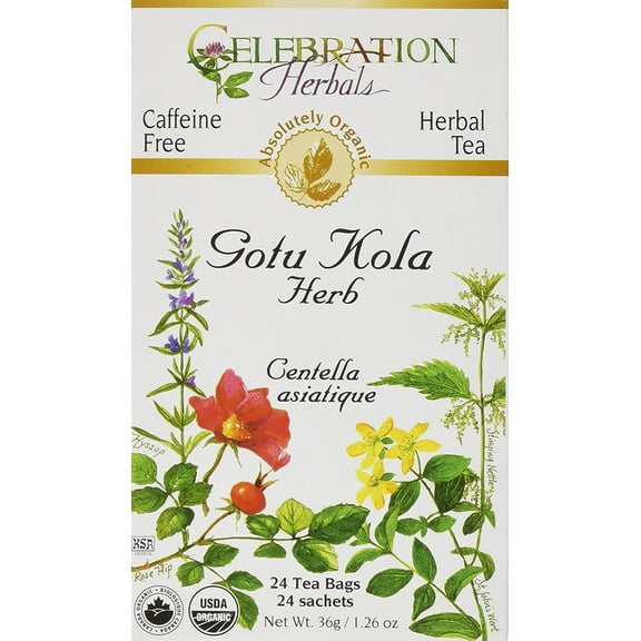 CELEBRATION HERBALS Gotu Kola Tea Organic 24 BAG