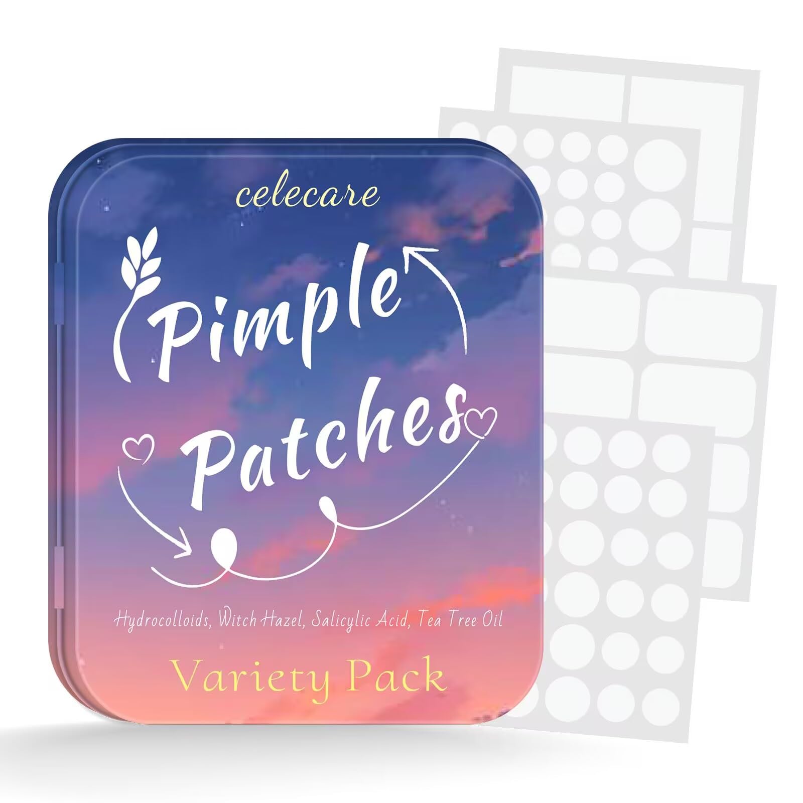 CELECARE 324pcs Acne patches,Pimple Patches Storage Boxes,Tea Tree Oil