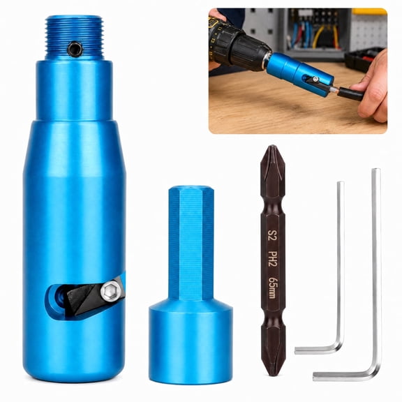 CELECTIGO Drill-Powered Wire Stripper and Twisting Tool, Aluminum Alloy with S2 Steel Blade, for 2.54 mm Wire, Blue