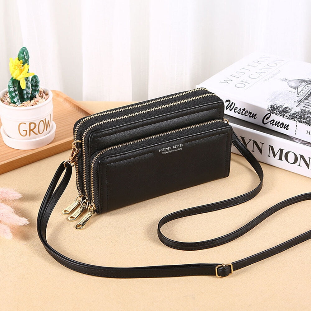 CELECTIGO Crossbody Leather Bag For Women Fits Cell Phone Wallets