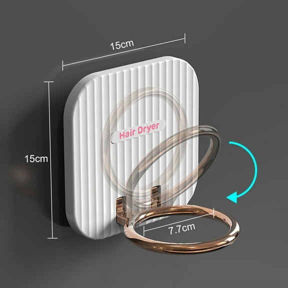 CELECTIGO Hair Dryer Holder, Foldable Bathroom Wall Mounted Hair Dryer Hanger
