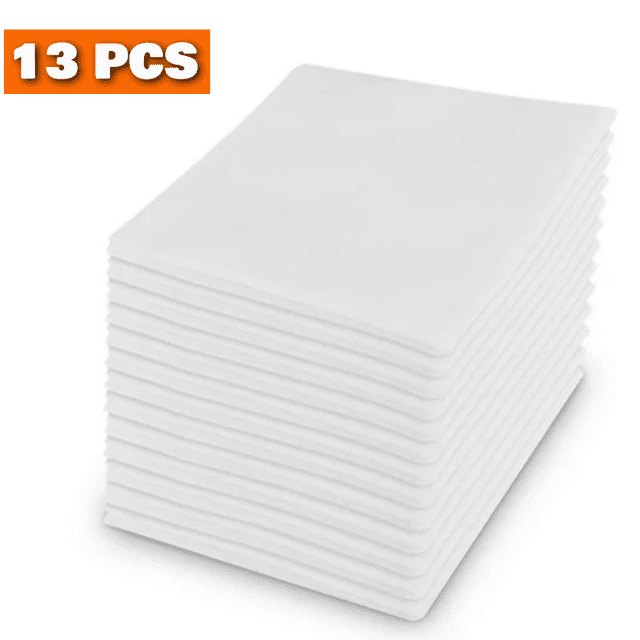 CELECTIGO Mens Handkerchiefs, 13Pcs Men's Pure White 100 Cotton