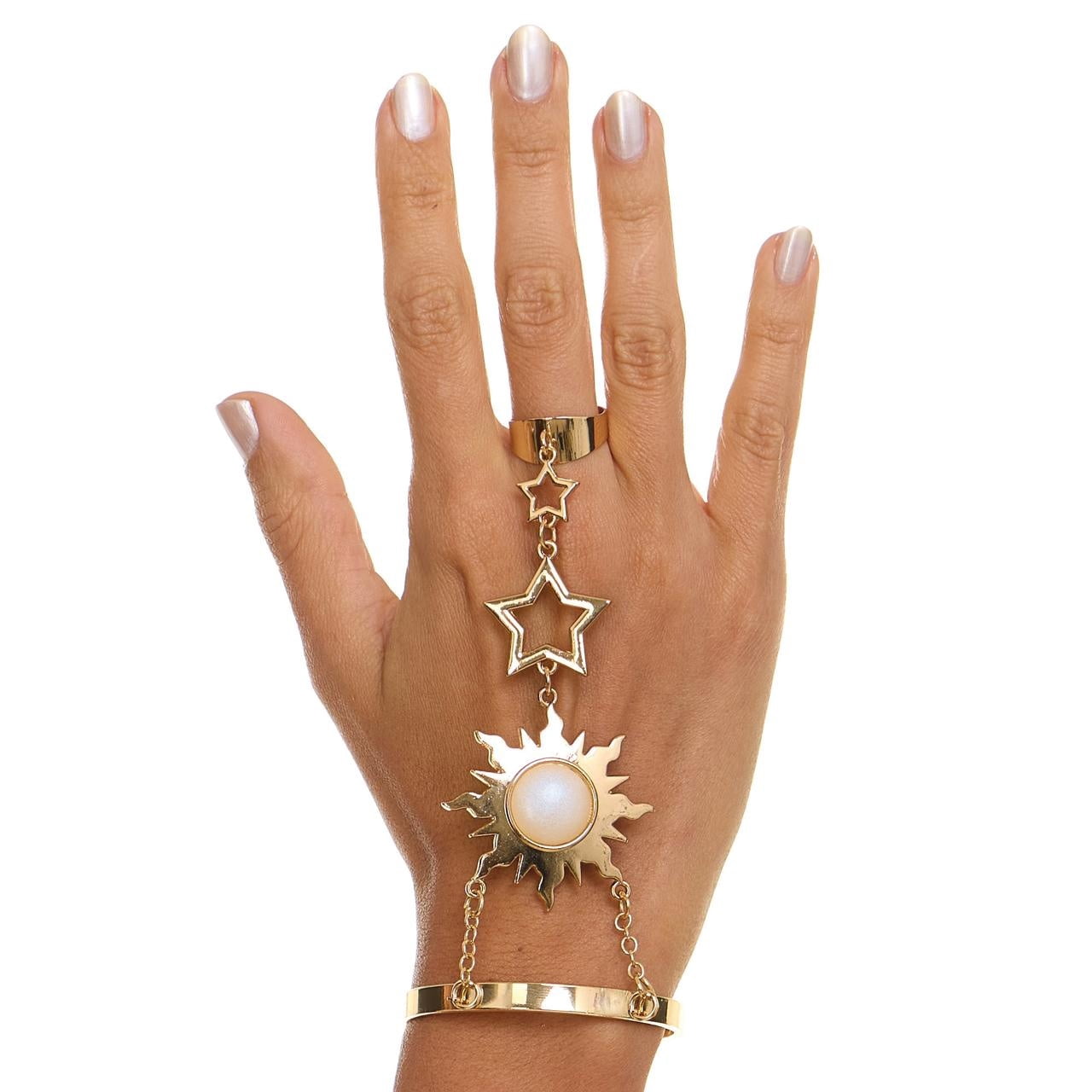 Celestial Hand Bracelet Costume Accessory for Adults, Gold and Black, Halloween by Way To Celebrate