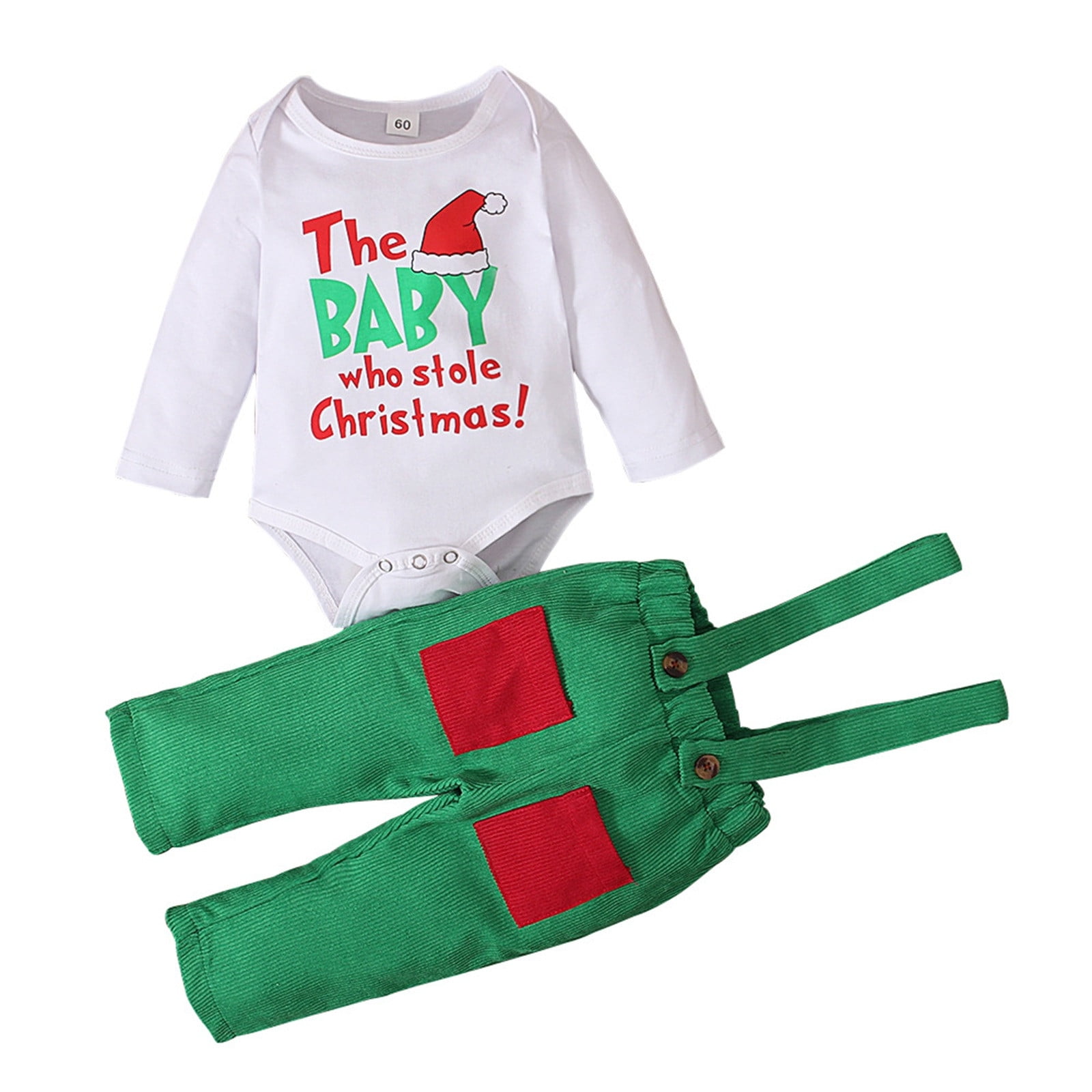 CELIEAN Baby Boy Girl Christmas Outfit Baby Xmas Letter Print Romper