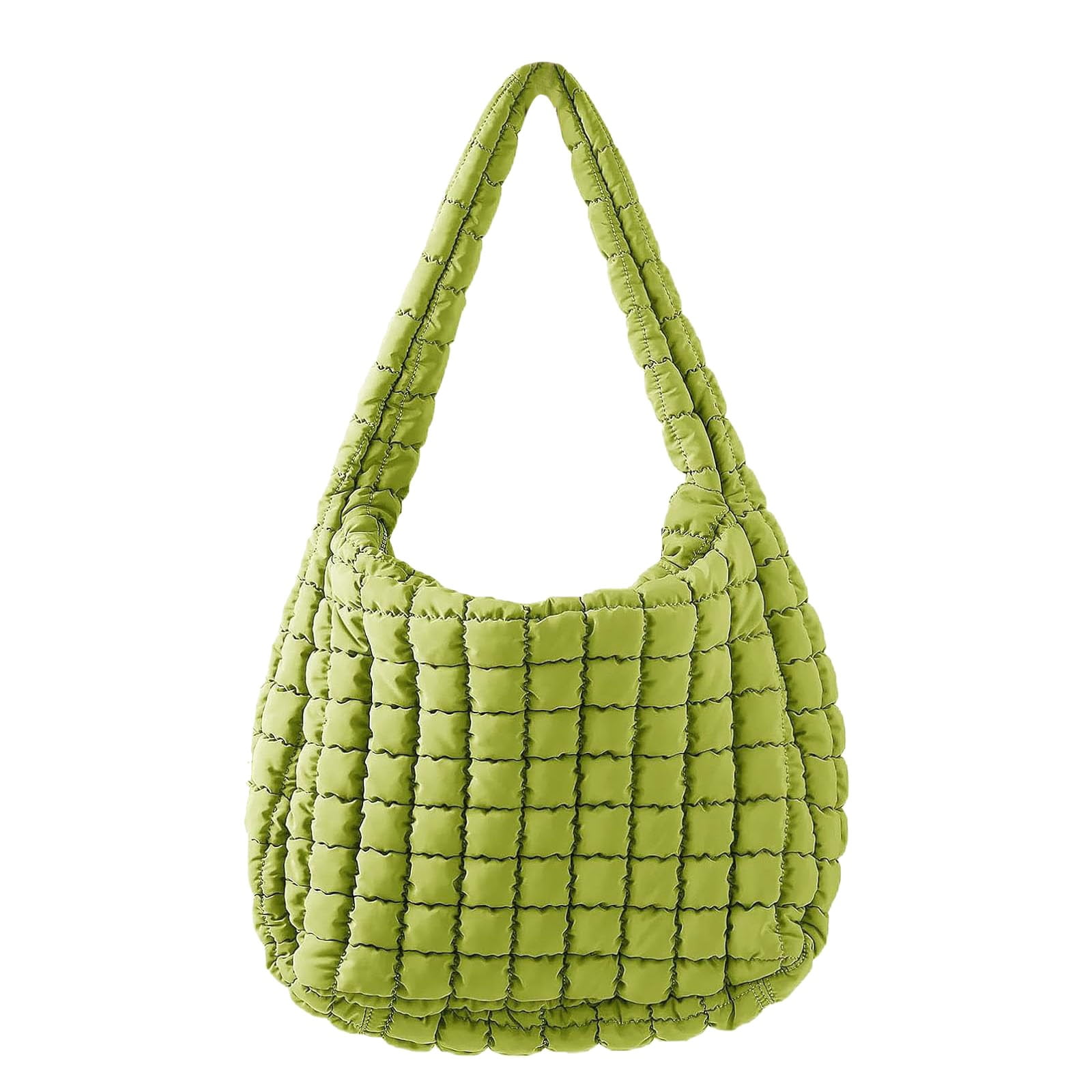 ★TOUT Y EST★ Quilted Shoulder Bag Green QA874818 HN3A3A17 CELIEAN Bag Tote Bag Quilted Tote Bag Puffy Tote Bag