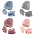 CELIEAN Kids Winter Hat Gloves Scarf Set Girls Toddler Children Hats