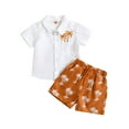 CELIEAN Toddler Boys Short Sleeve Floral Prints T Shirt Tops Shorts