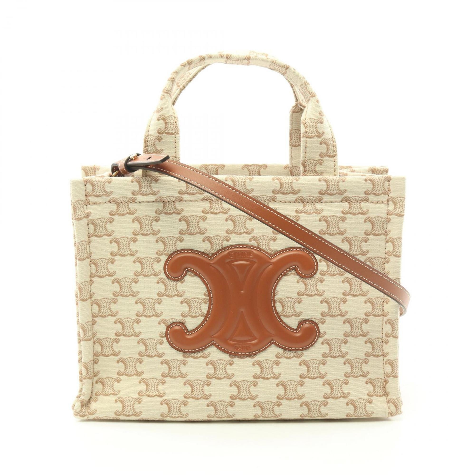 【CELINE】SMALL CABAS THAIS TOTE BAG Pre-Owned CELINE SMALL CABAS Small Cabas Thais Tote Bag