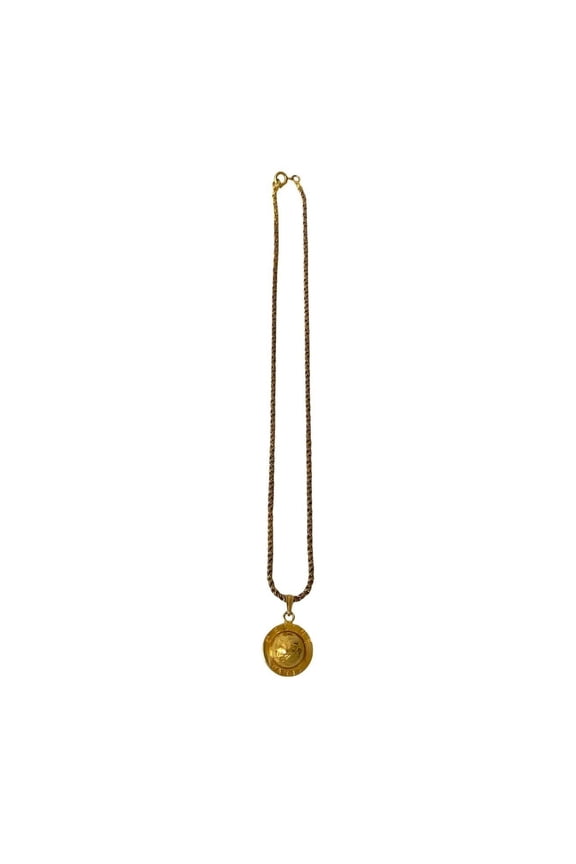 Pre-Owned CELINE Star Ball Motif GP Chain Necklace Pendant Gold 19105