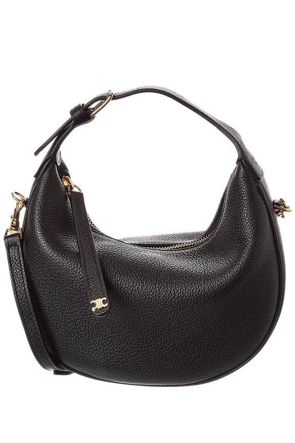 Teen Lulu Leather Hobo Bag, Black