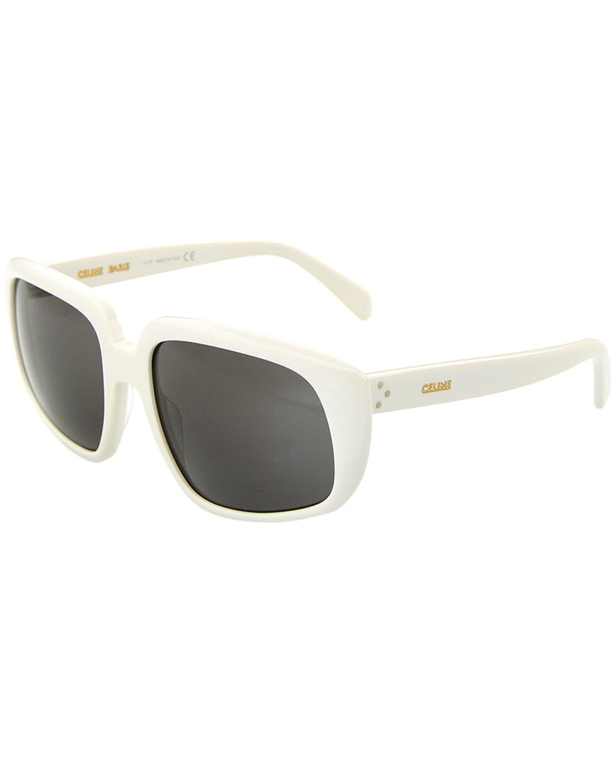 CELINE Women's CL40073I 60mm Sunglasses, White