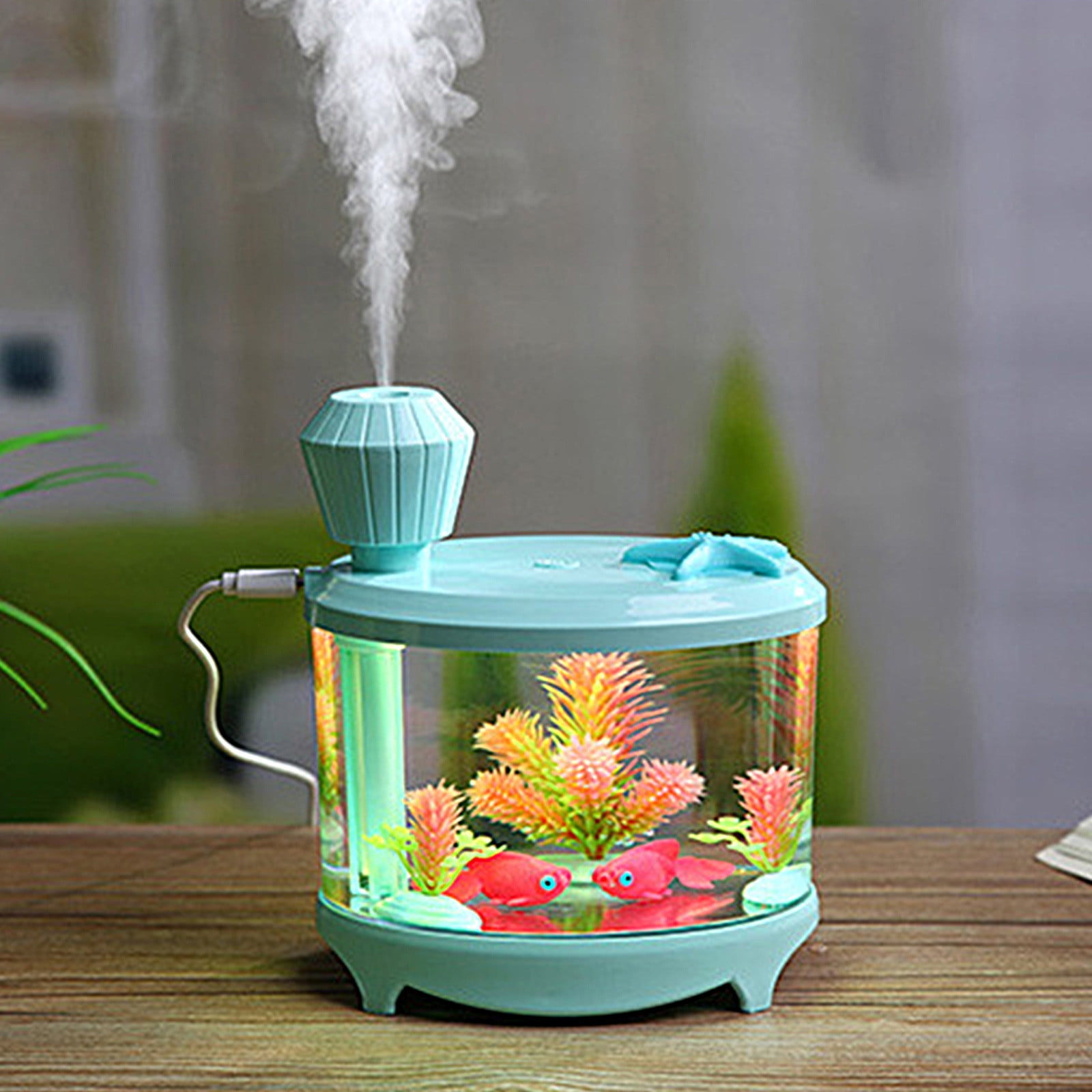 Humidifiers for Bedroom,CELNNCOE Fish Tank Portable Humidifier, 460ml ...