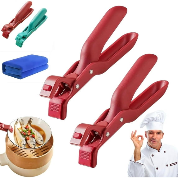 Multi-angle Hot Plate Gripper, 2025 Hot Plate Grippers Tongs, Non-slip Heat Insulation Anti-Scald Clip, Bowl Dish Plates Gripper Clips