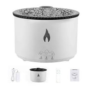 CELNNCOE Humidifier for Room,Volcano Humidifier Quiet Flame Diffuser: 300ml Spray Humidifier With 2 Modes Fire Mist Waterless Auto Shut Off Aromatherapy Diffuser With Remote Control For Bed,B