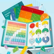 CELNNCOE Magnetic Fraction Disc Demonstrator Elementary School Math Teaching Denominator Numerator Decomposition Awareness Addition And Subtraction Operations,Gifts For Her,multicolor