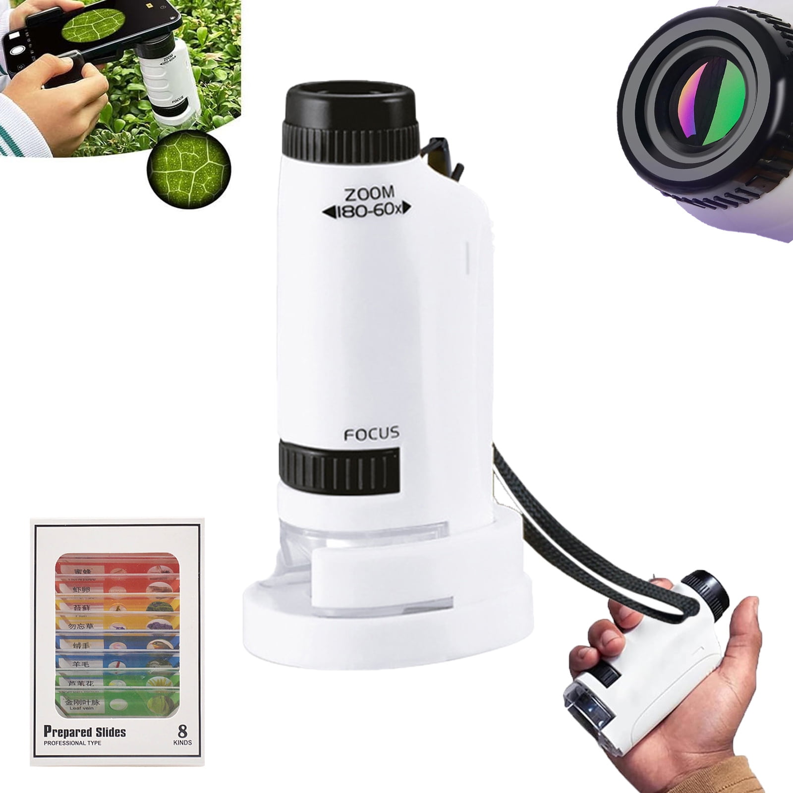 CELNNCOE Mini Labsters Miniscope Kids, Pocket Microscope for Kids, Mini