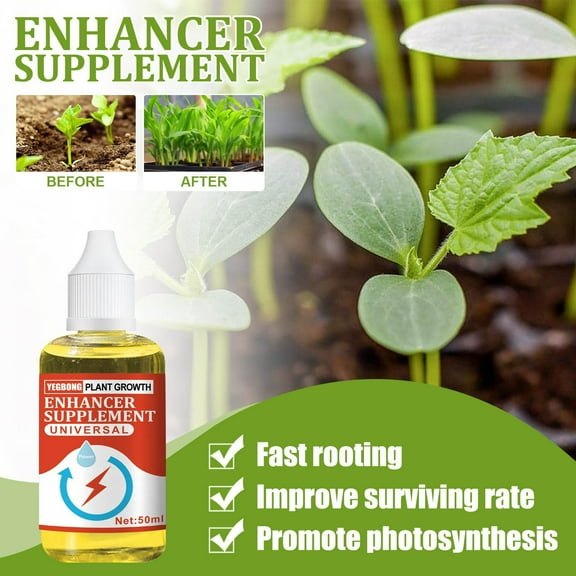 CELNNCOE Plant Growth Enhancer Supplement,Improve Surviving Rate,Promote Photosynthesis,50ML,Home Decor