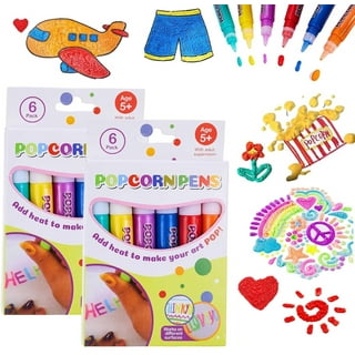 DIY Puffy Pen, Bubble Popcorn Drawing Pens, 3DArt Safe Pen, Magical Color  for Greeting Birthday Thanksgiving Cards 