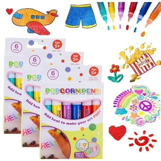 Diy Bubble Popcorn Drawing Pens, Puffy Pens, Magic Puffy Pens, Popcorn  Color Markers, Magic Popcorn Pen, 3d Art Safe Pen Gifts For Kids