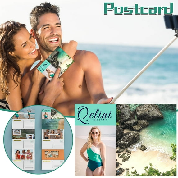 Teissuly Six-Fold Foldable Greeting Card Postcard Merchandise Experience Card