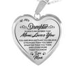 thumbnail image 1 of CELNNCOE To My Daughter Stainless Steel Necklace Heart Lettering Peach Heart Pendant MOM Daughter Gift,Mothers Day Gifts, 1 of 4