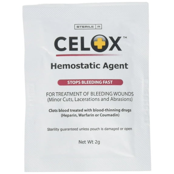 CELOX Granular Hemostat Blood-Clotting Crystals, 3 Count